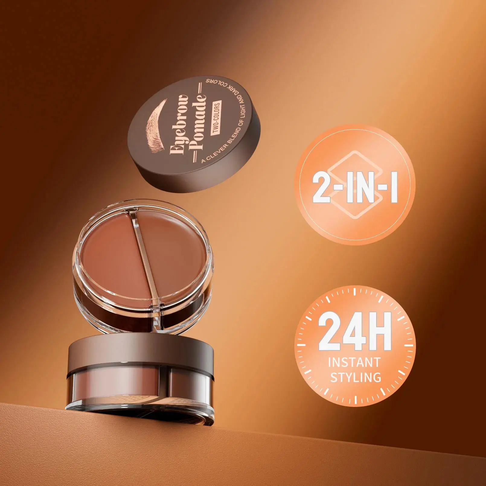 Long Lasting Waterproof Eyebrow Cream 2 In 1 Dual Color Natural Brow Wax Soap For Flawless Brows
