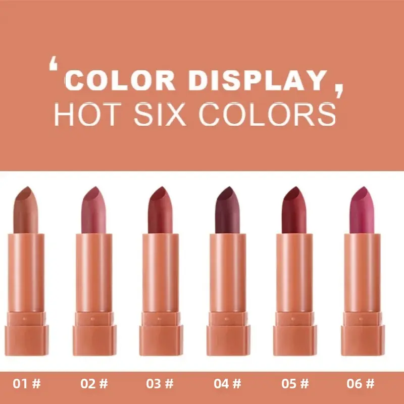 6pcs Matte Lipstick Set Waterproof Long Lasting Non Transfer Easy Apply Vibrant Colors Makeup Gift for Women