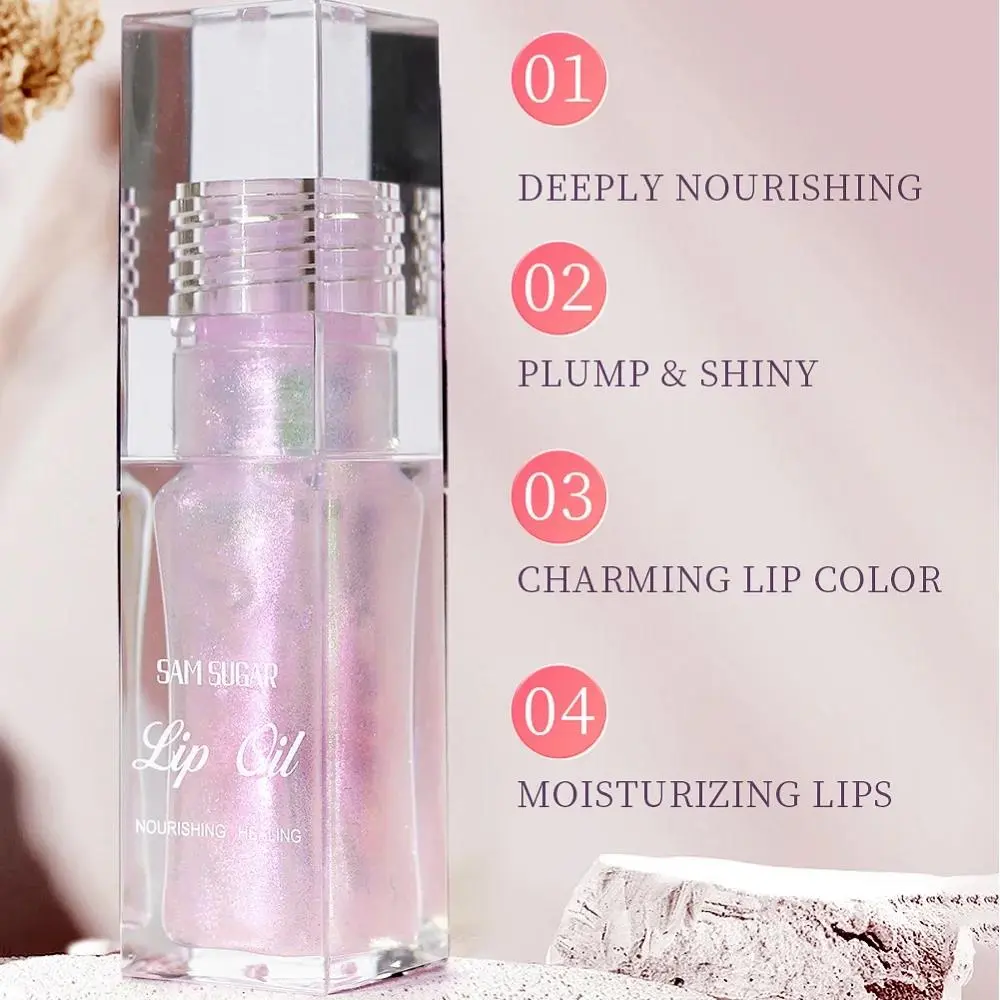 Color Changing Lip Oil Gloss Shiny Pearl Moisturizing Long Lasting Warm Effect Lip Makeup Non Sticky