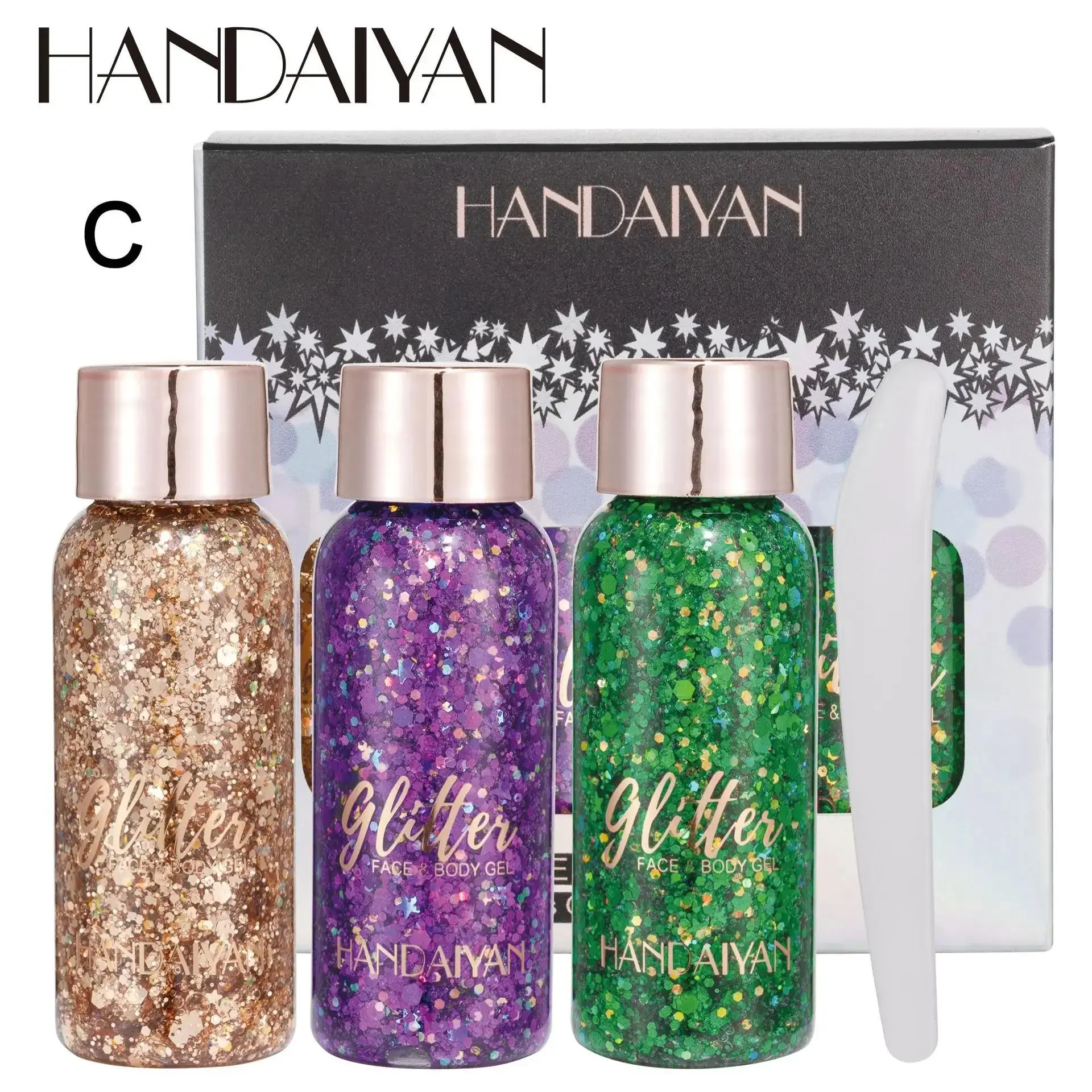 3Pcs Glitter Eyeshadow Set For Face Body Nail Art With Sequins Diamonds Perfect For Party Festival Makeup Decoration