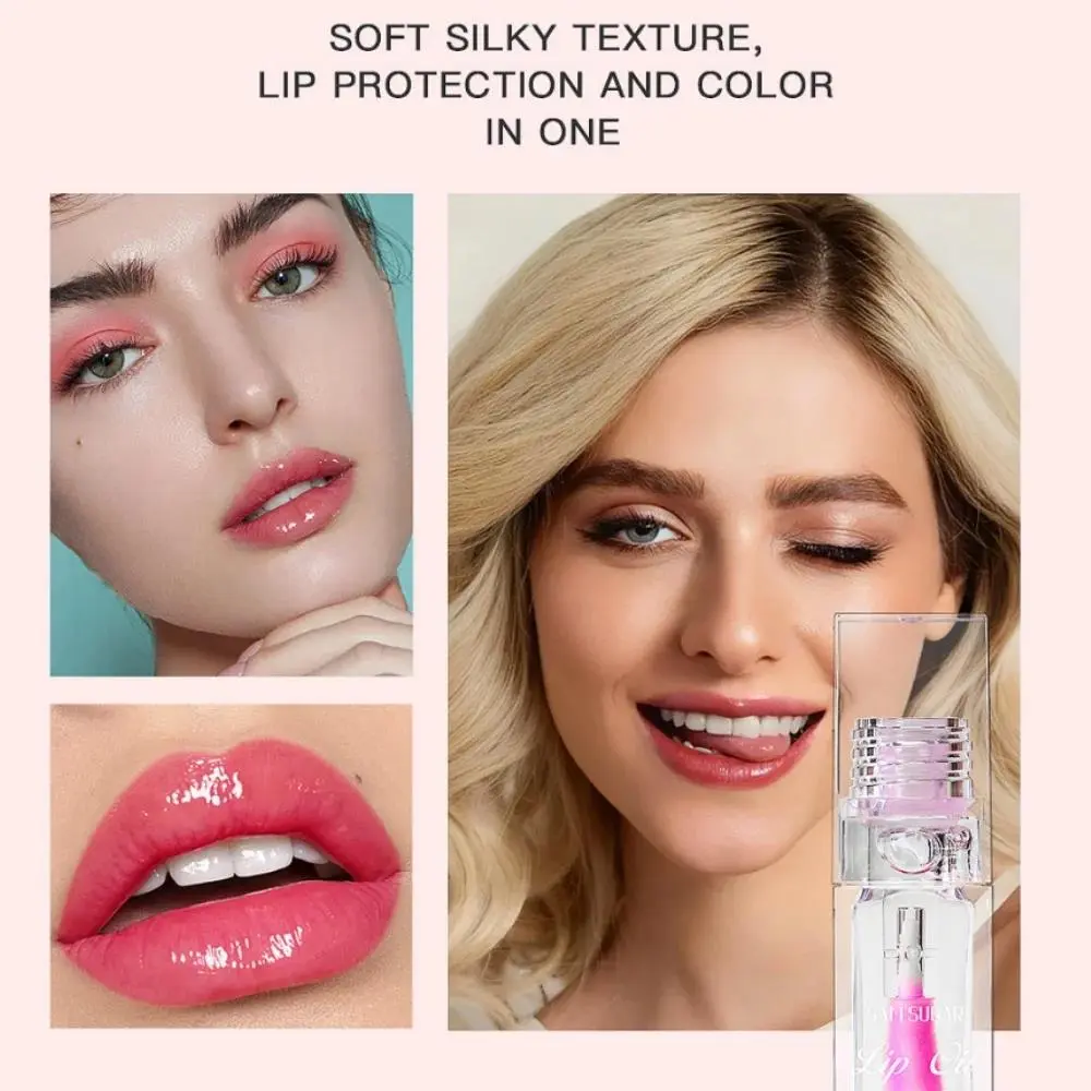 Color Changing Lip Oil Gloss Shiny Pearl Moisturizing Long Lasting Warm Effect Lip Makeup Non Sticky