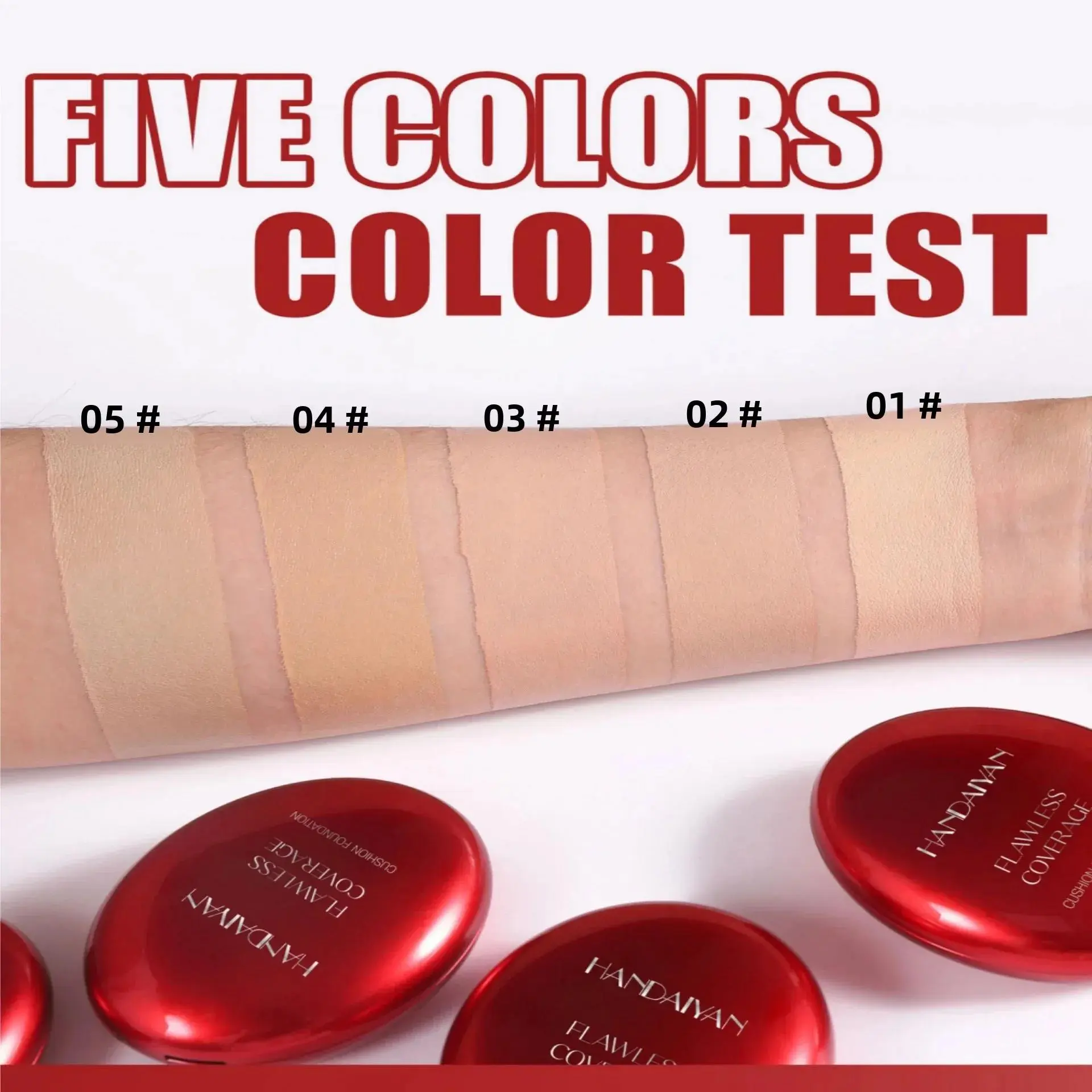 Long Wear Air Cushion Foundation Natural Finish Whitening Concealer Oil Free Makeup Base for Women Lightweight Cover