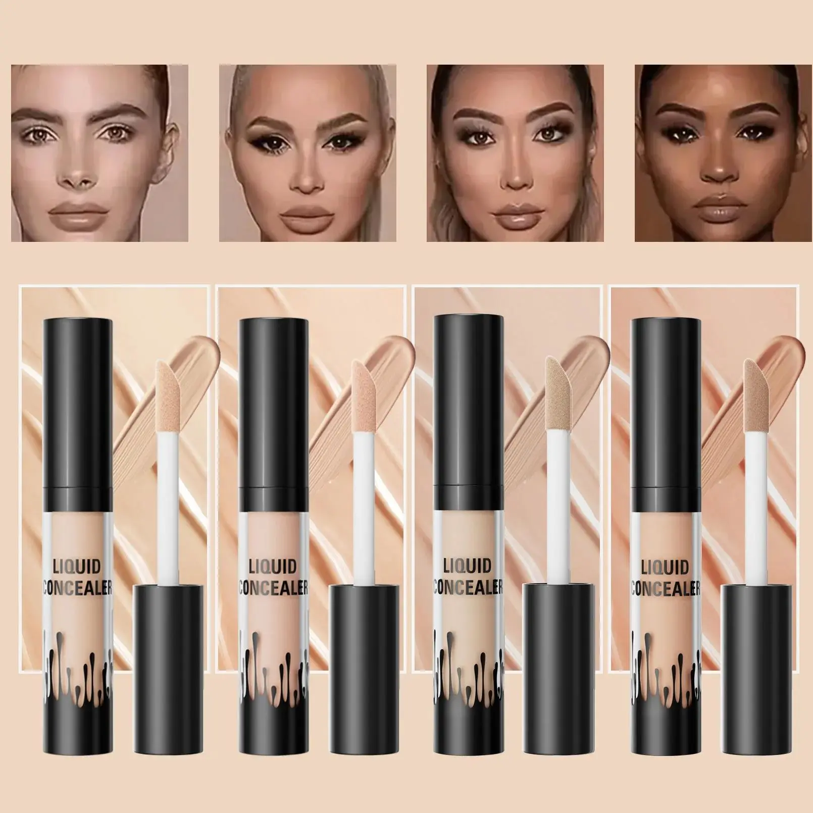 Waterproof Full Coverage Concealer For Dark Circles Tattoos Blemishes Brightening Long Lasting Makeup Face Spots Formula