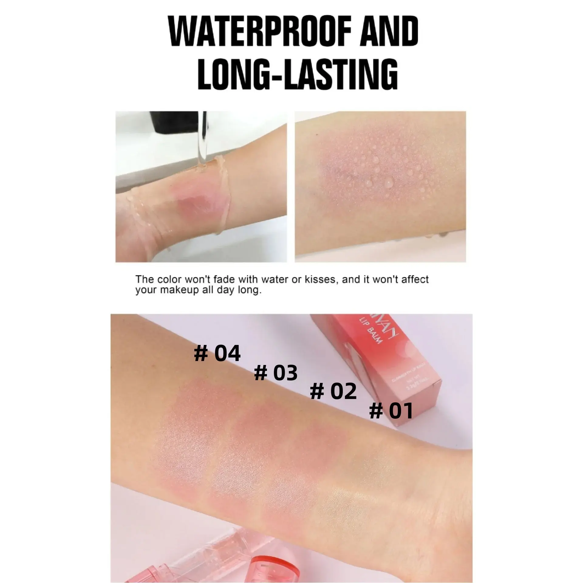 Color Changing Lipstick Jelly Gloss Moisturizing Waterproof Crystal Balm Pink Glitter PH Reactive Lip Makeup Long Lasting
