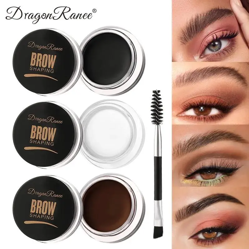 6 Color Eyebrow Styling Cream Shaping Gel Soap Wax Tint Brow Lift With Brush Waterproof Long Lasting Natural Look