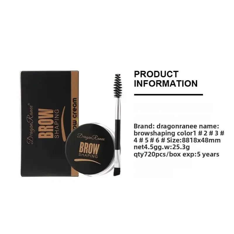 6 Color Eyebrow Styling Cream Shaping Gel Soap Wax Tint Brow Lift With Brush Waterproof Long Lasting Natural Look