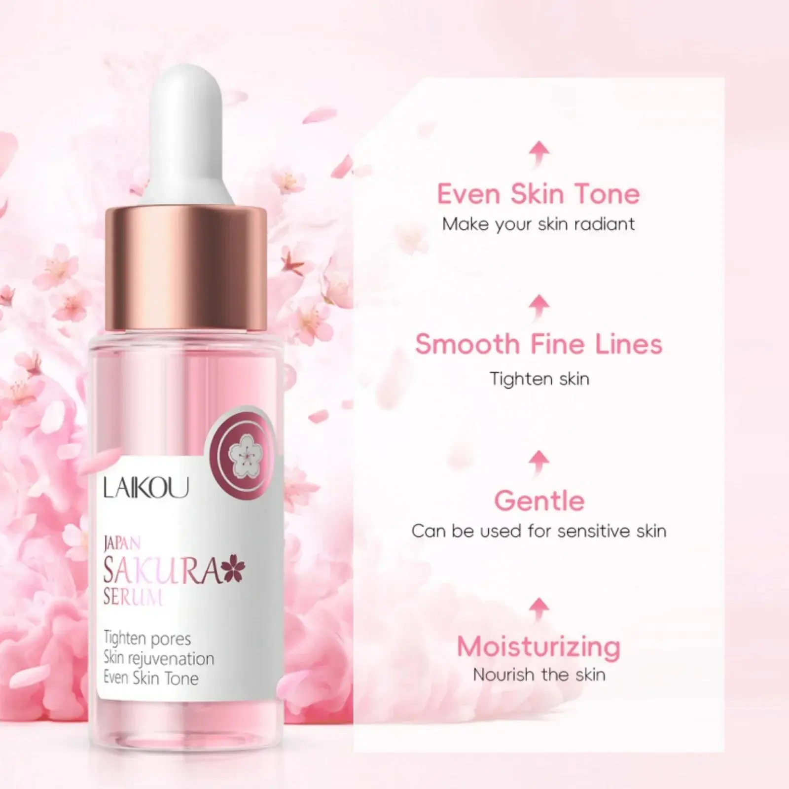 30ml Cherry Blossom Extract Face Essence Cream Hydrating Facial Serum For Skin Firming Moisturizer Anti Aging Care