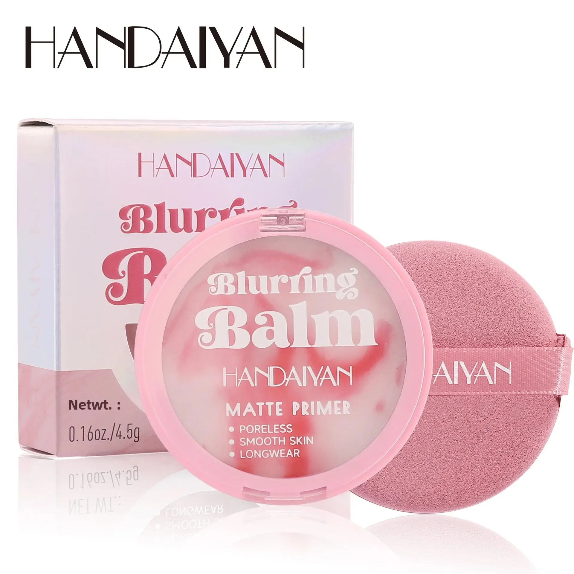 Oil Control Brightening Matte Concealer Setting Powder Lightweight Waterproof No Powder Mist With Soft Puff