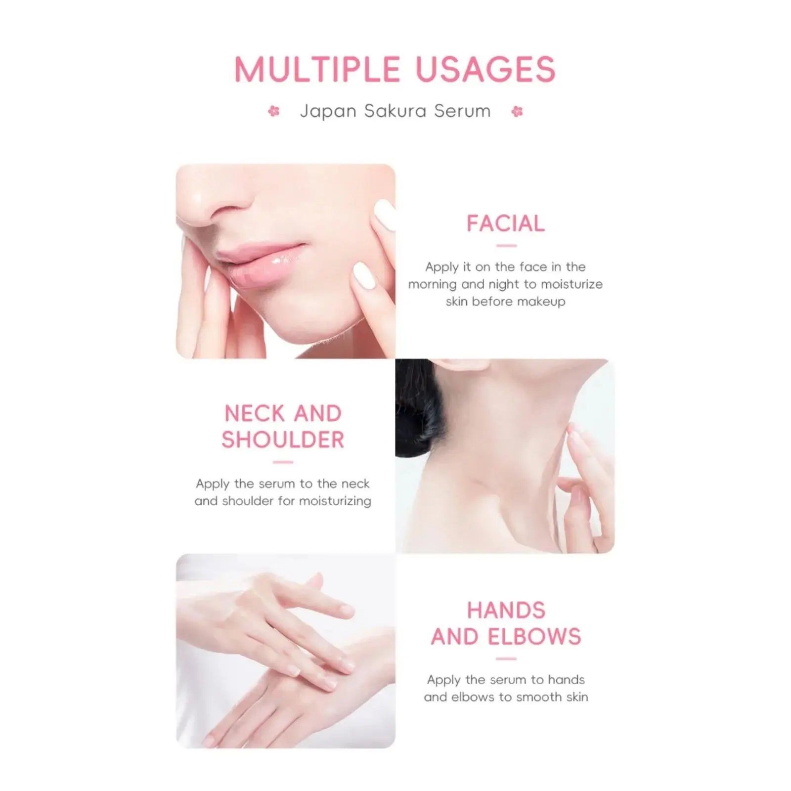 30ml Cherry Blossom Extract Face Essence Cream Hydrating Facial Serum For Skin Firming Moisturizer Anti Aging Care