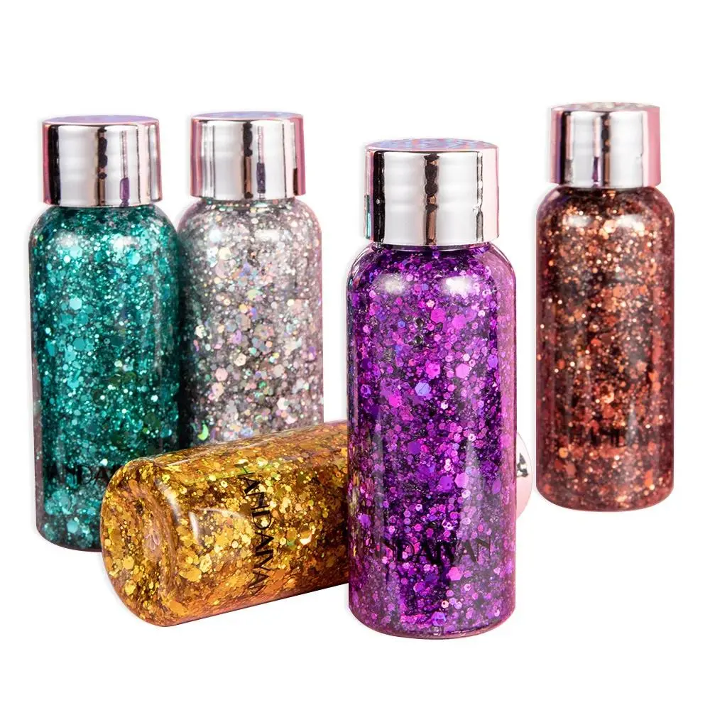 Multifunctional High Shine Body Face Glitter Gel Waterproof For Party Nail Hair Art Sparkling Sequins Festival Makeup