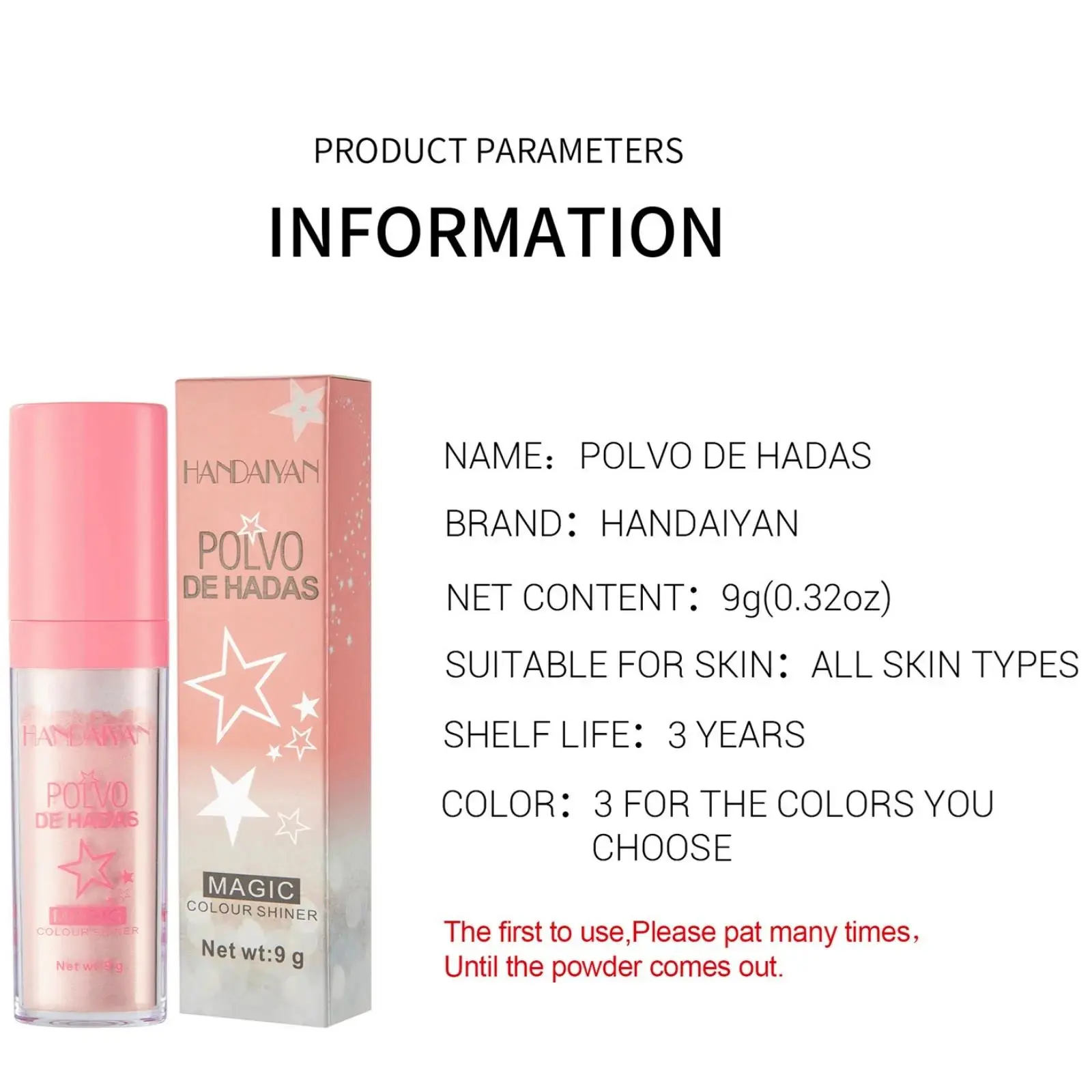 3 Color Fairy Powder Stick Highlighter Contour Makeup Illuminator Glitter Shimmer Brightening Face Beauty Creamy Blendable