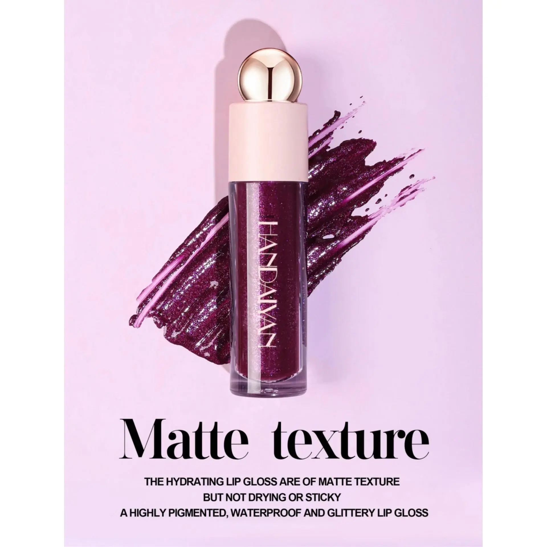 Waterproof Lip Glaze Shimmering Matte Lipstick Korean Cosmetic Diamond Glitter Tint Hydrating Lip Makeup