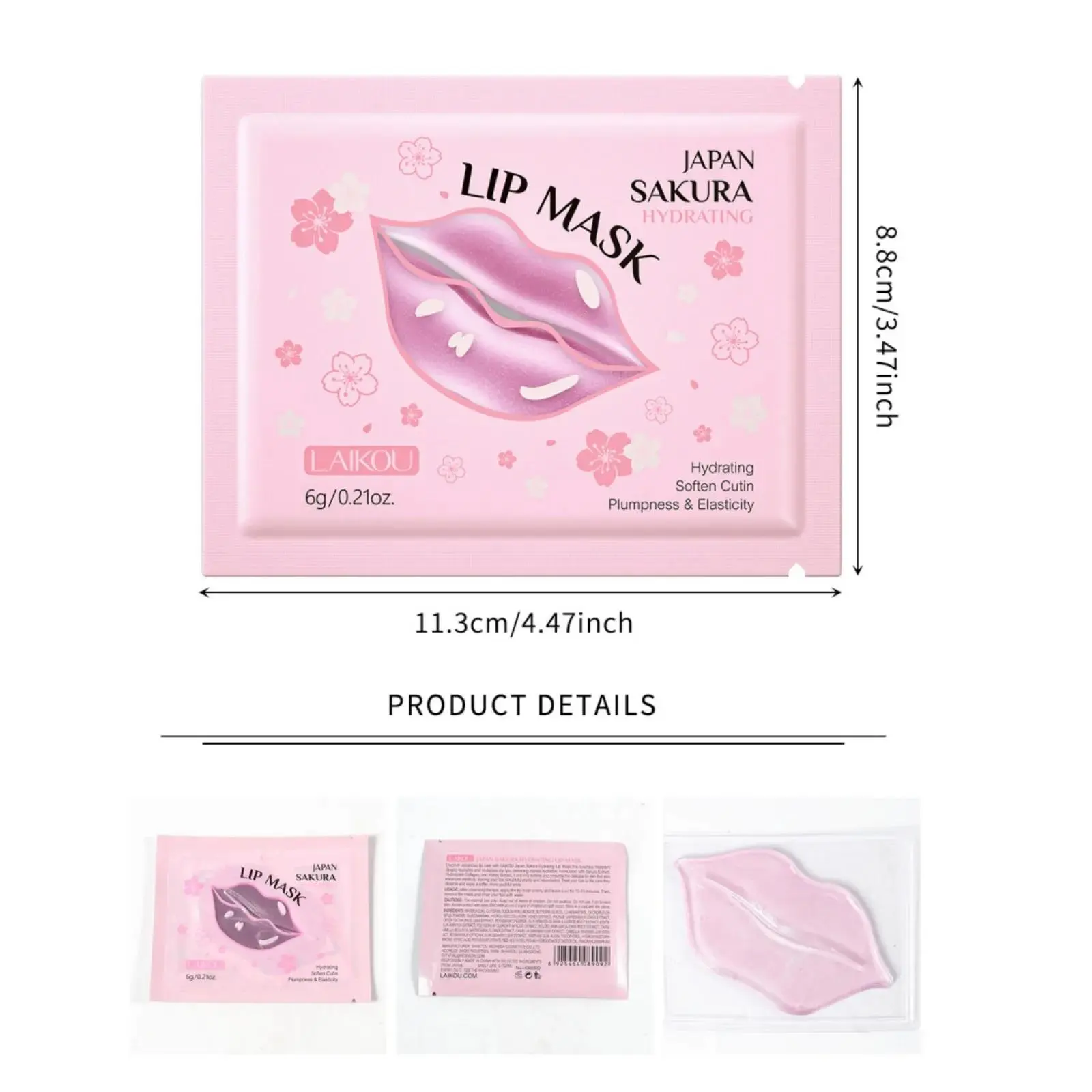 Japan Sakura Collagen Lip Mask Hydrating Plumping Treatment For Dry Lips Repair Gel Pads Night Care Essential