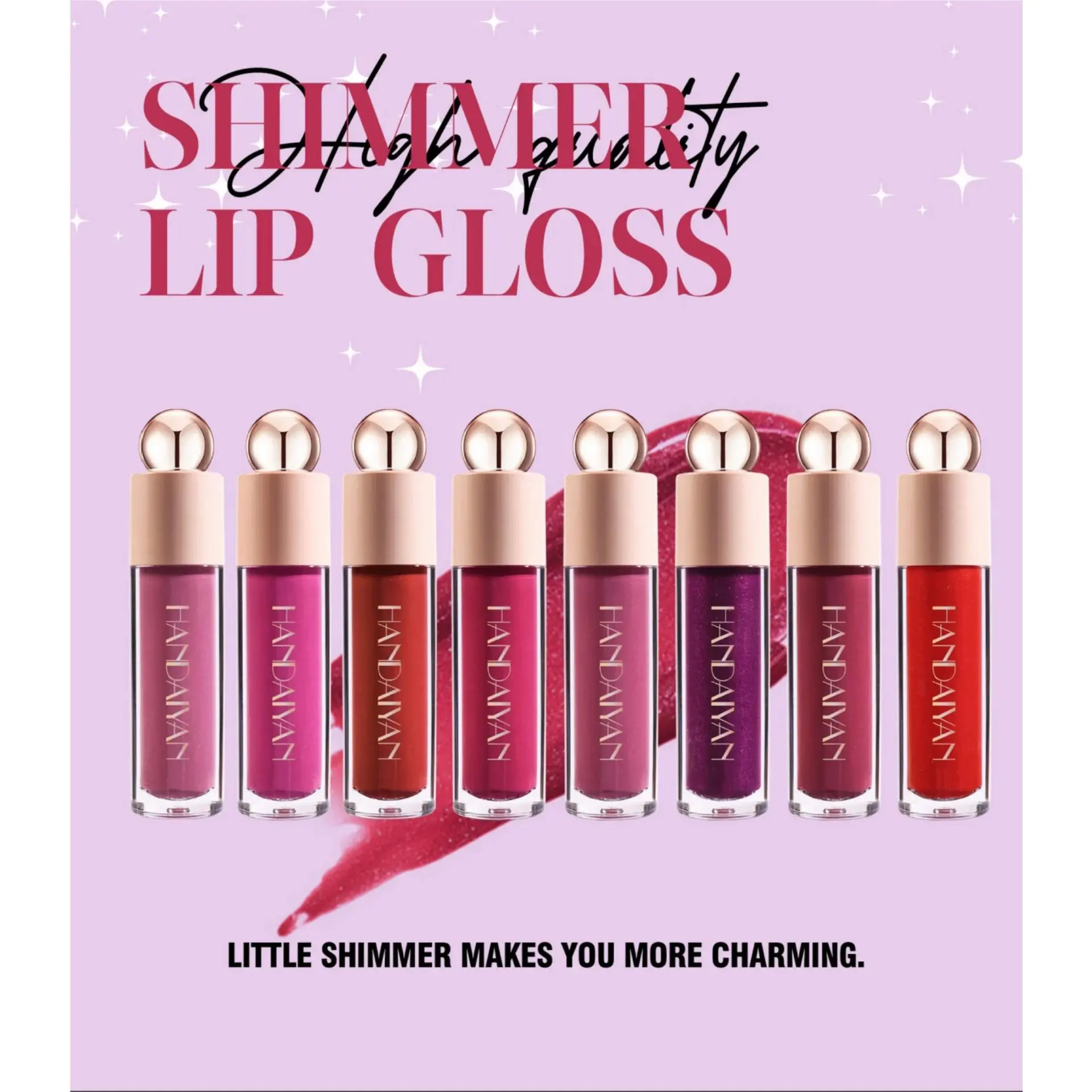 Waterproof Lip Glaze Shimmering Matte Lipstick Korean Cosmetic Diamond Glitter Tint Hydrating Lip Makeup