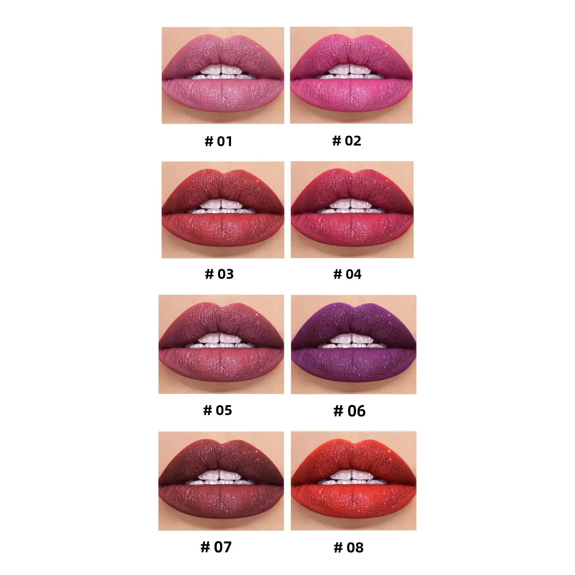 Waterproof Lip Glaze Shimmering Matte Lipstick Korean Cosmetic Diamond Glitter Tint Hydrating Lip Makeup