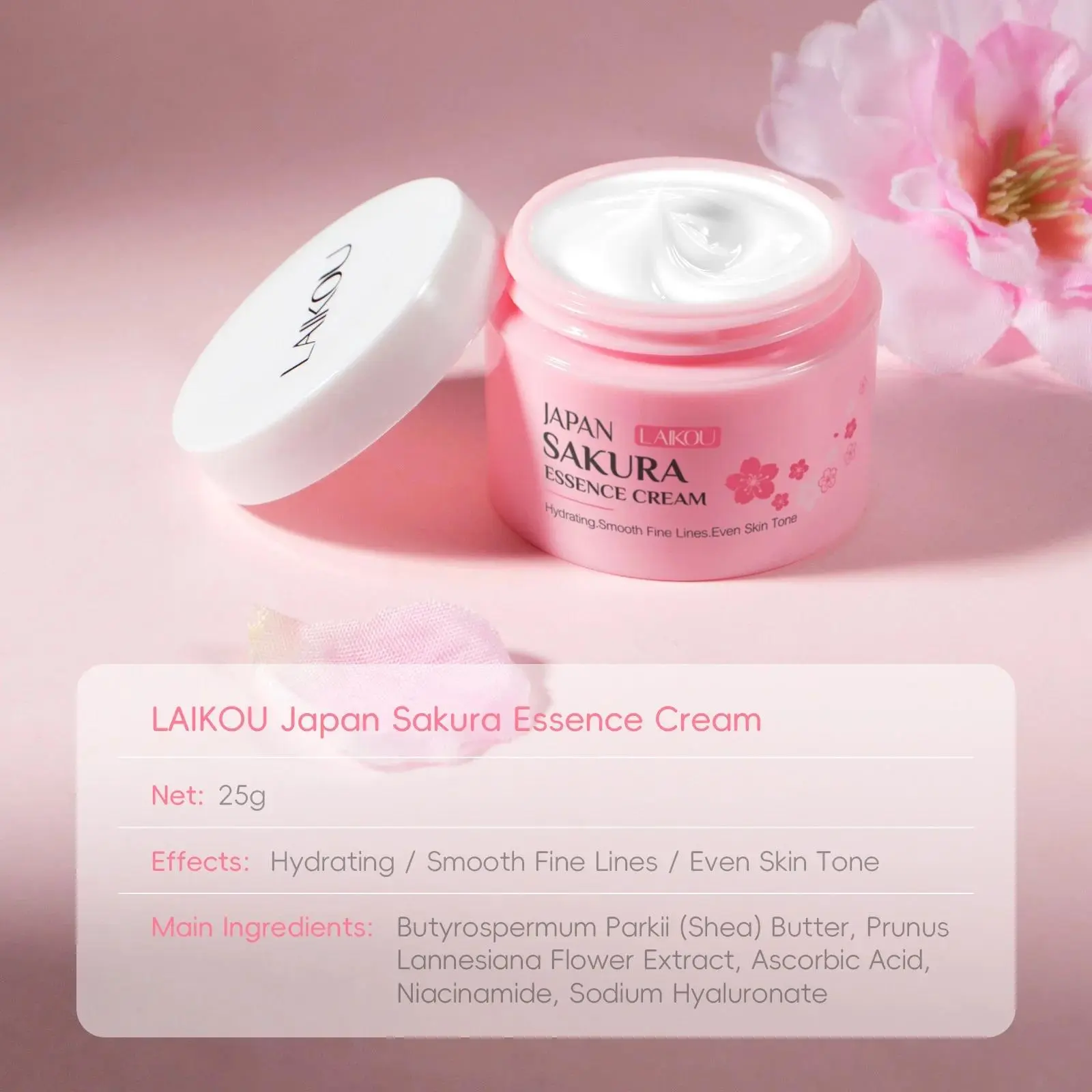 Japan Sakura Face Cream 25g 60g Whitening Moisturizer Essence For Smooth Soft Skin Oil Control Nourishing Care