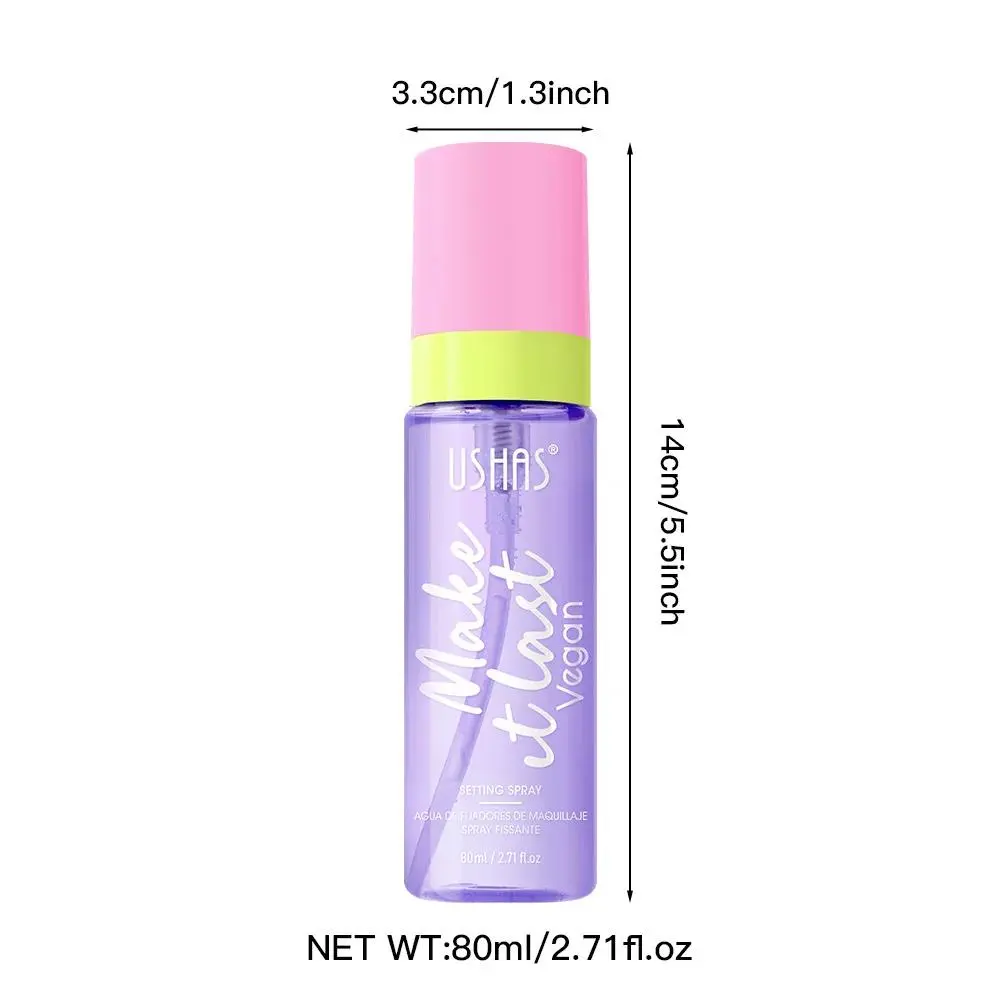 80ml Oil Control Setting Spray Waterproof Makeup Fixer Hydrating Face Mist Long Wear No Smudge