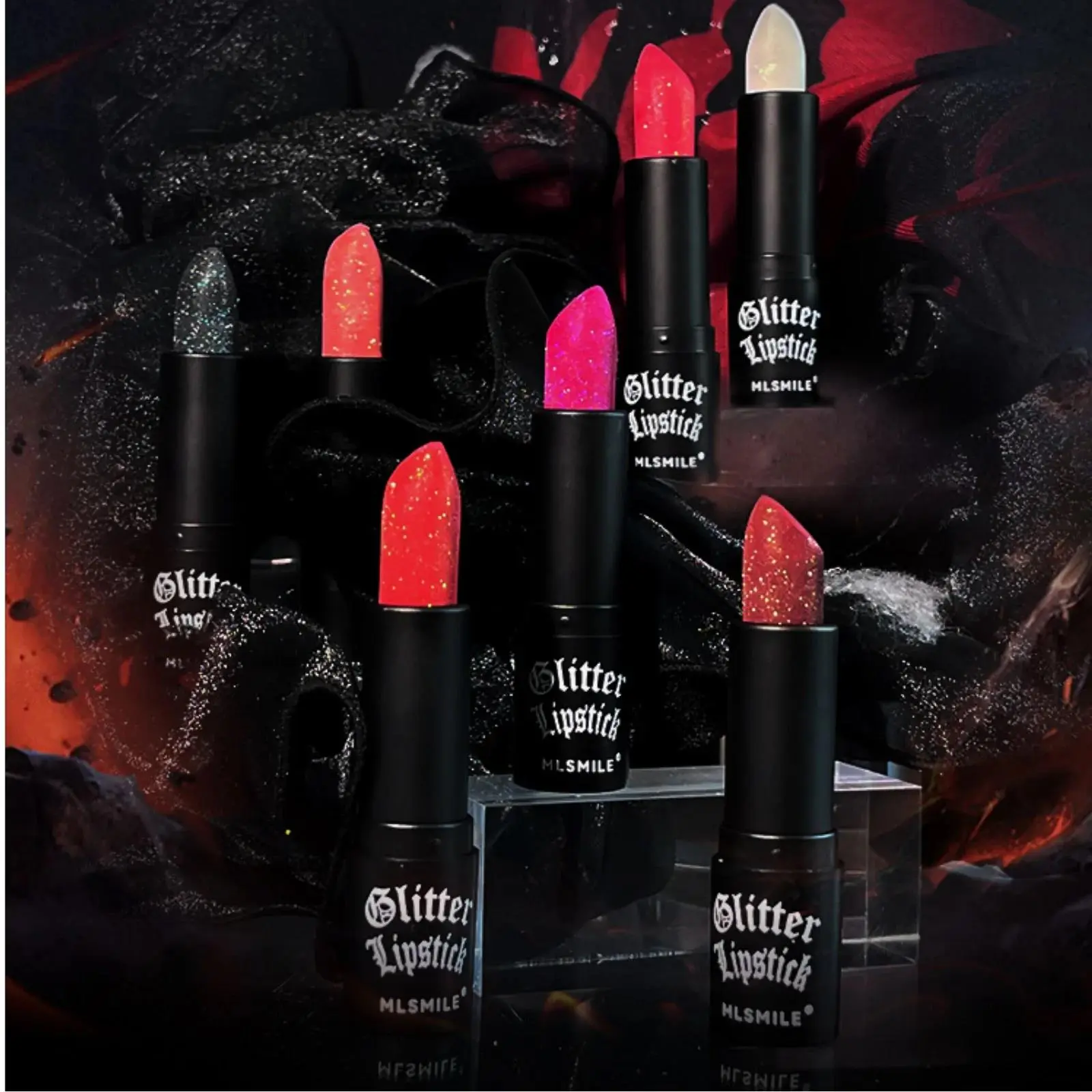 Multi Color Matte Lipstick Non Stick Flash Lasting Halloween Dark Makeup Diamond Finish Easy To Apply By MLSMILE