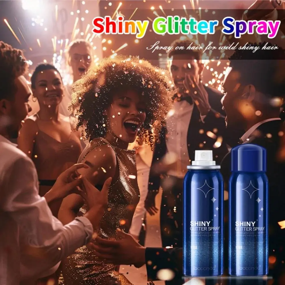 Shiny Body Glitter Spray For Face Hair Starlight Highlight Long Lasting Nightclub Party Makeup Accessory Glow
