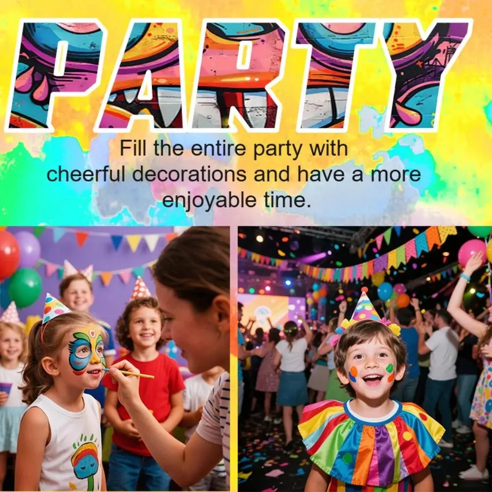 25g Rainbow Water Based Face Body Paint Palette Washable Non Toxic One Stroke Split Cake Festive Makeup Pigment for Kids Adults