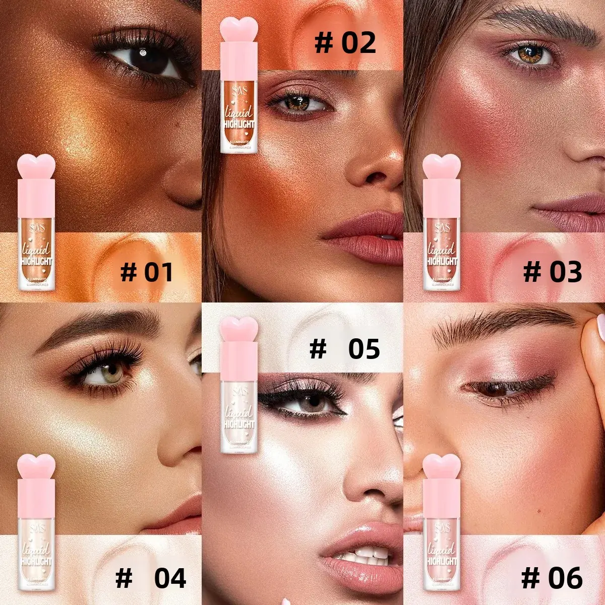 Liquid Highlighter For Face Contouring Makeup Shimmer Brightening Moisturizer Body And Cheekbone Enhancer