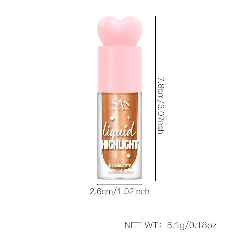 Liquid Highlighter For Face Contouring Makeup Shimmer Brightening Moisturizer Body And Cheekbone Enhancer