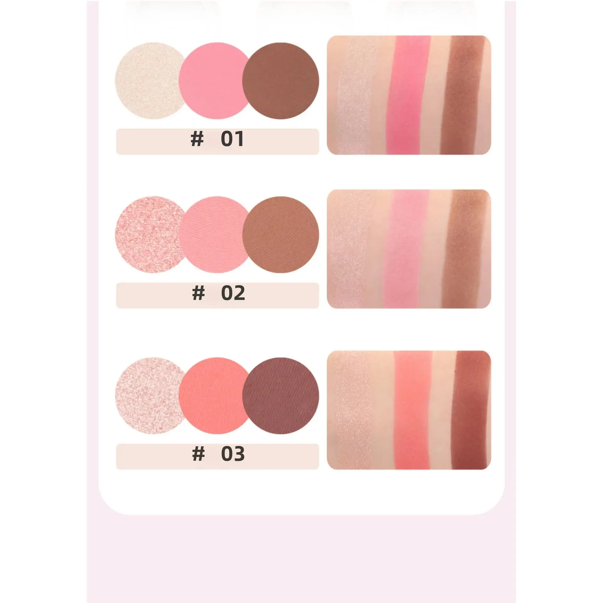 3 in 1 Multifunctional Matte Highlighter Contour Blush Palette Pearly Shiny Face Powder Cosmetics for Professional Makeup