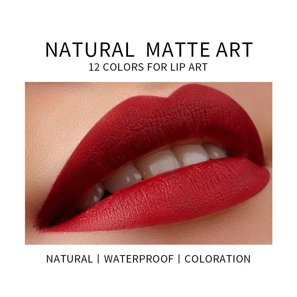 Velvet Matte Lipstick Long Lasting Moisturizing High Pigment Lip Crayon Nude Rotatable Lip Pen For Women Beauty Makeup