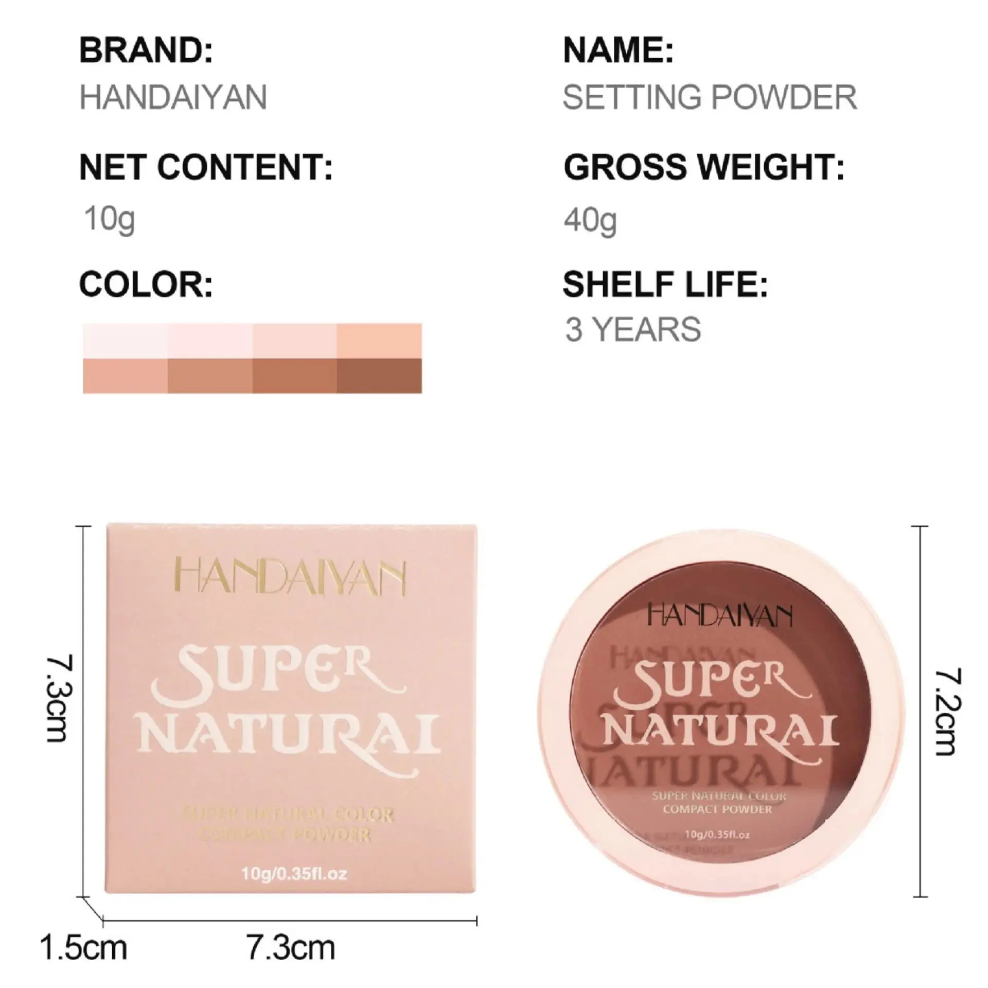 Long Lasting Matte Pressed Powder For Dark Skin Oil Control Compact Makeup Setting Natural Finish Even Tone