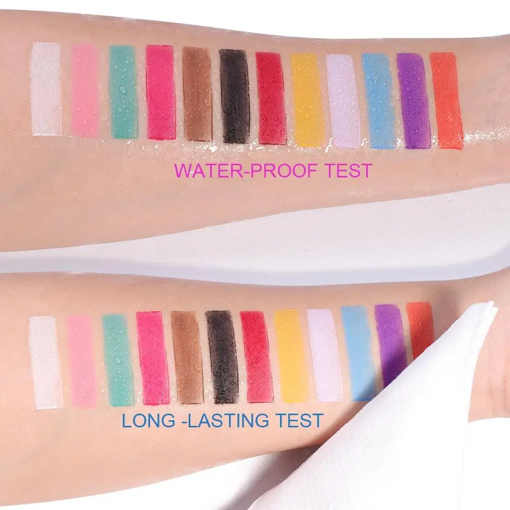 Multipurpose Cream Eyeshadow Eyeliner Waterproof Matte Finish 12 Shades For Professional Makeup Artists And Beginners
