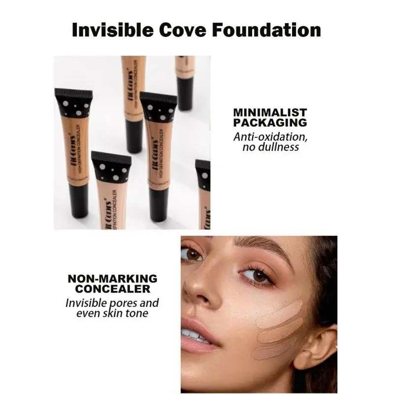 Flexible Concealer Stick High Coverage For Blemishes Dark Circles Long Lasting Waterproof Makeup Natural Finish