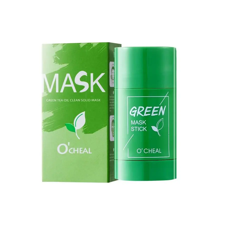 Natural Green Tea Facial Mask Stick Oil Control Mud Cream Hydrating Blackhead Removal Pore Refining Skin Care