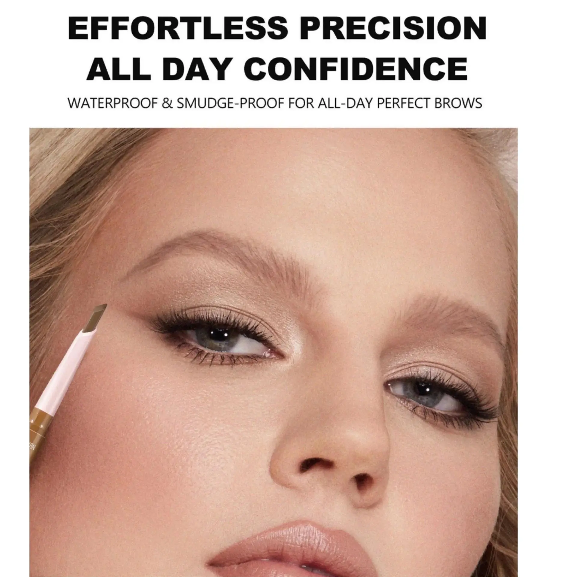 3D Natural Eyebrow Pencil Waterproof Double Head Thin Non Smudge Spiral Brush Perfect Brows Long Wearing Simple Application