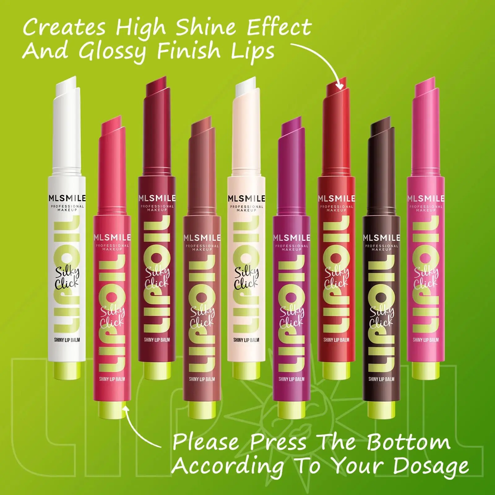 MLSMILE Multicolor Silky Lipstick Hydrating Lip Balm Long Lasting Mirror Gloss Oil Nourishing Radiant Press