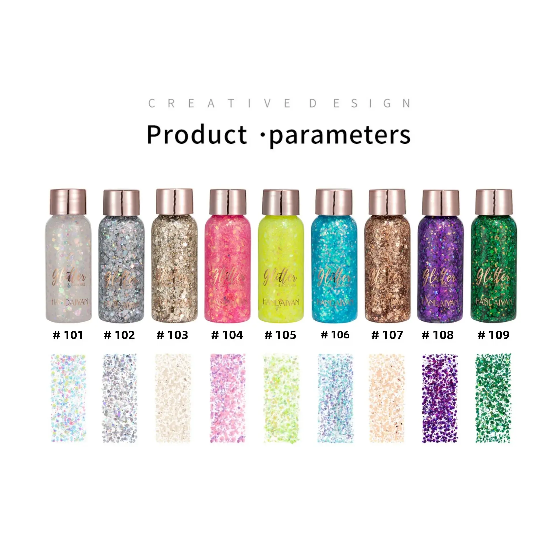 9 Shade Glitter Eyeshadow Gel Long Wear High Pigment Sequins For Hair Face Body Nail Party Festival Makeup Art