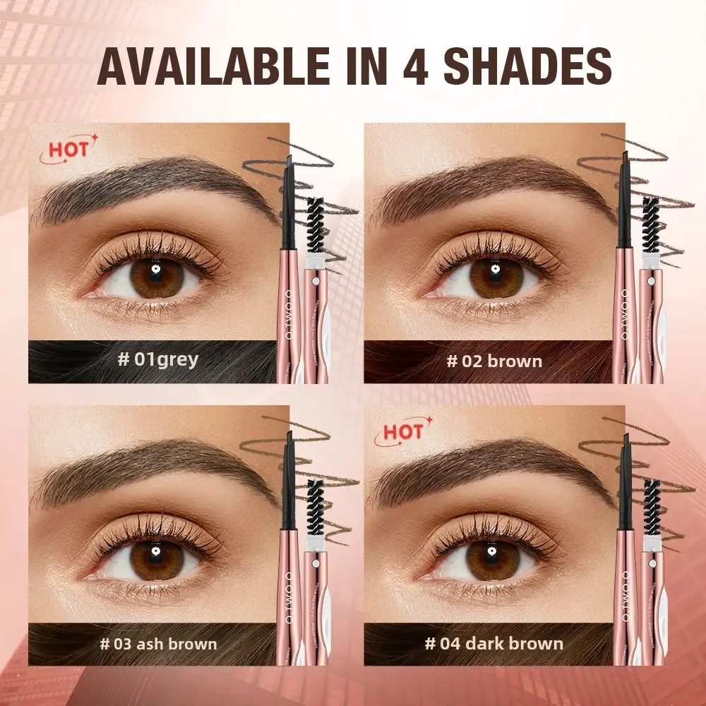 3 In 1 Eyebrow Pencil With Trimmer Long Lasting Waterproof Brow Definer Natural Color Precision Pen For Perfect Brows