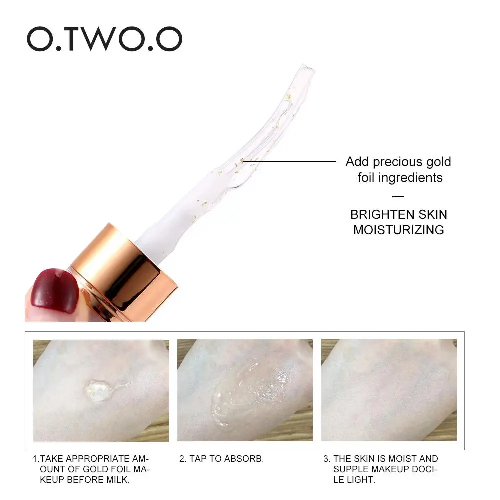 Gold Makeup Primer Invisible Pores Oil Control Moisturizing Face Base Gel Brightening Cream Before Foundation 20ml