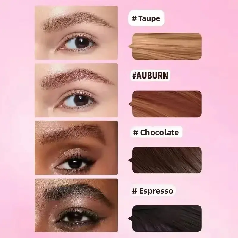 Velvet Eyebrow Cream Waterproof 3D Brow Pen Long Lasting Color Square Brush Effortless Makeup Natural Wild Look