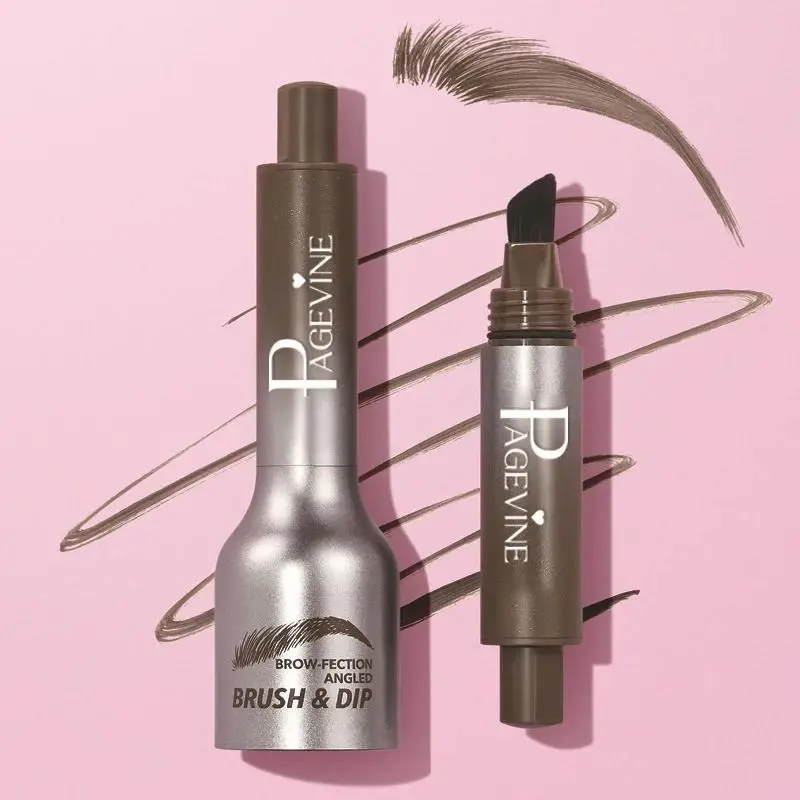 Velvet Eyebrow Cream Waterproof 3D Brow Pen Long Lasting Color Square Brush Effortless Makeup Natural Wild Look