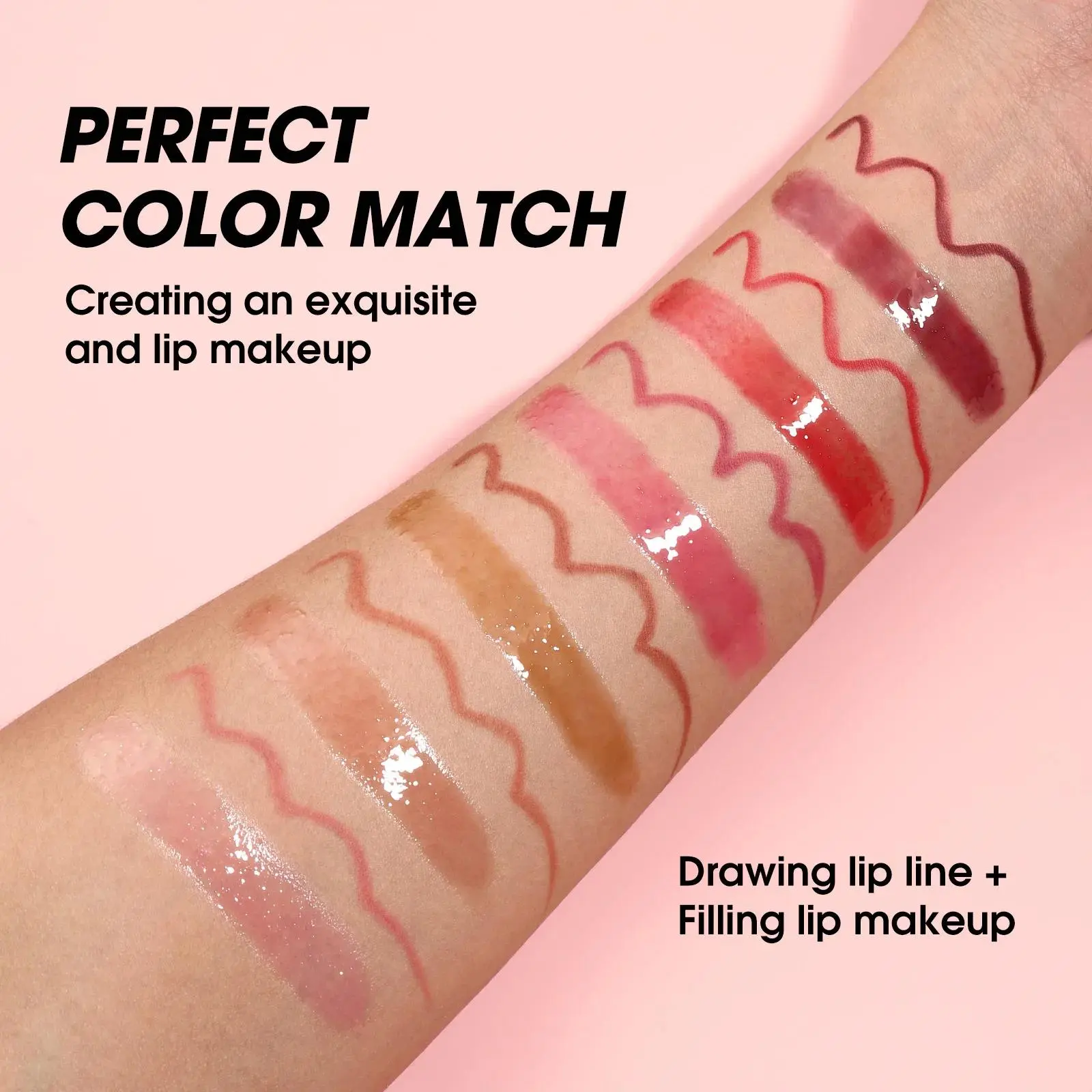 12PCS Retro Lip Set 6 Lipliner 6 Dripglass Oil Matte Shiny Long Lasting Makeup Kit Cosmetics Beauty Essentials