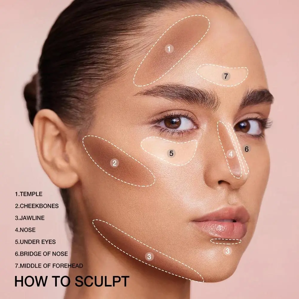 Brightening Contour Stick Cream Longwear Lightweight Sculpt Face Concealer Bronzer Makeup Pen For Flawless Finish