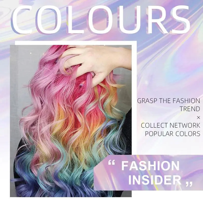 Temporary Hair Color Wax Cream Kit 6 Shades Washable Dye Brush For Halloween Cosplay DIY Styling Birthday Gift
