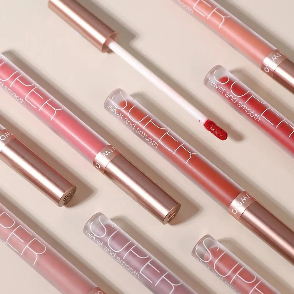 Matte Lip Gloss Waterproof Long Lasting Non Sticky Soft Nude Red Brown Lipstick For Women Beauty Cosmetics