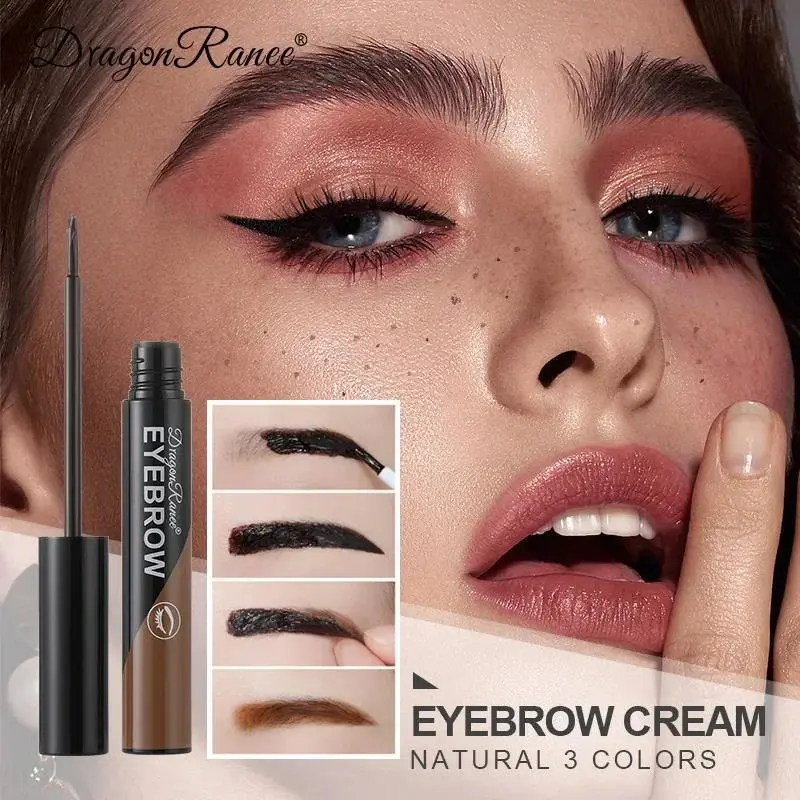 Natural Black Brown Eyebrow Gel Waterproof Peel Off Tint Long Lasting Liquid Makeup Easy Wear Enhancer For Brows