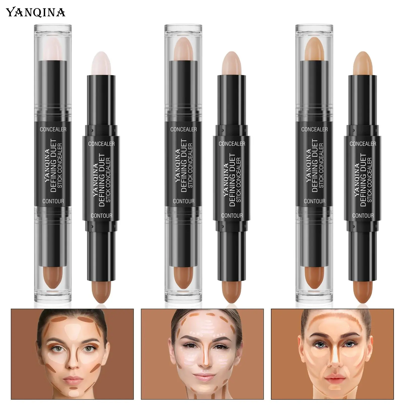 Creamy Contour Stick Foundation Concealer For Dark Circles And Blemish Coverage Even Skin Tone Makeup Highlighter Pen