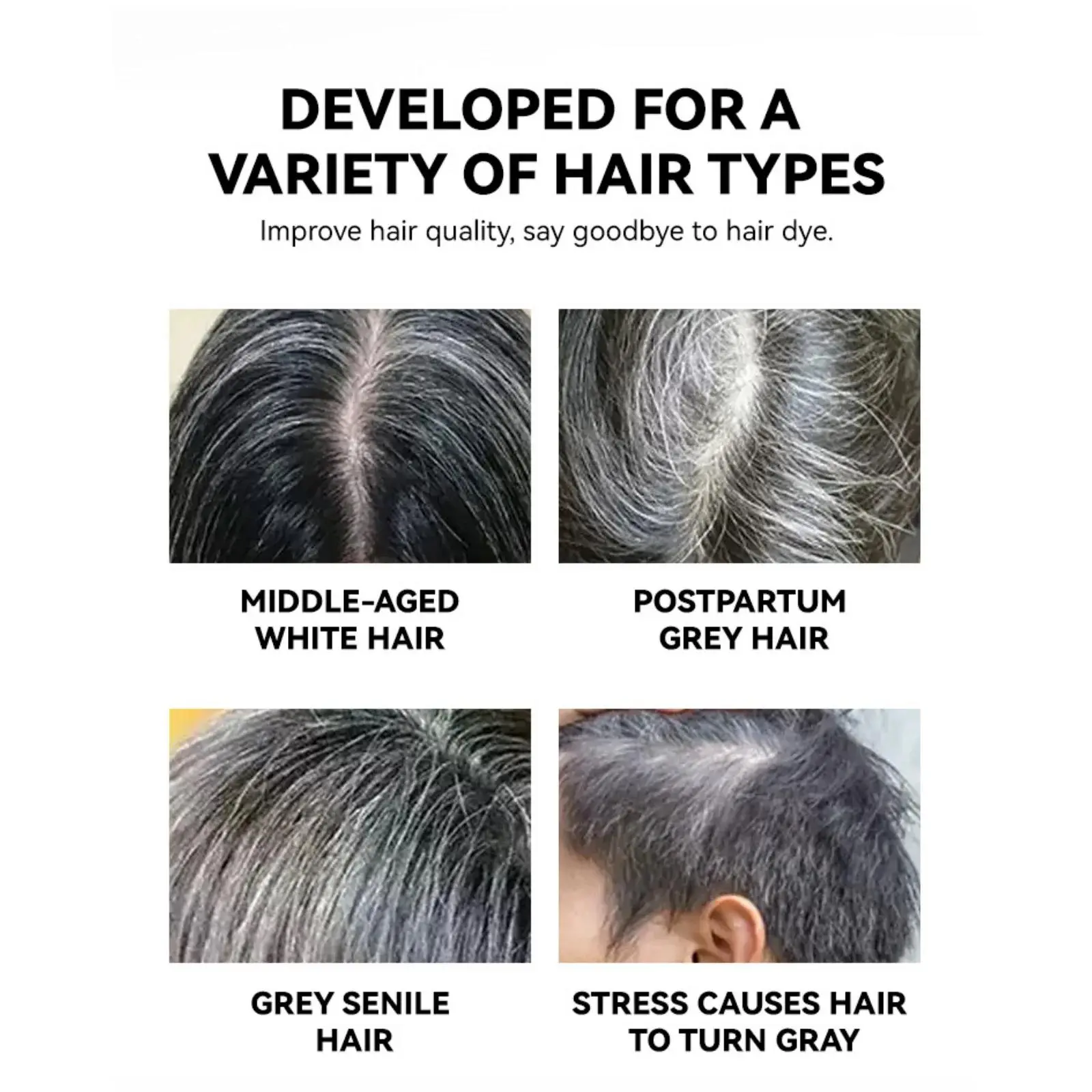 Natural Black Hair Coloring Stick Instant White Coverage Disposable Lipstick Style Dye Pen Easy Wash Out Chalk