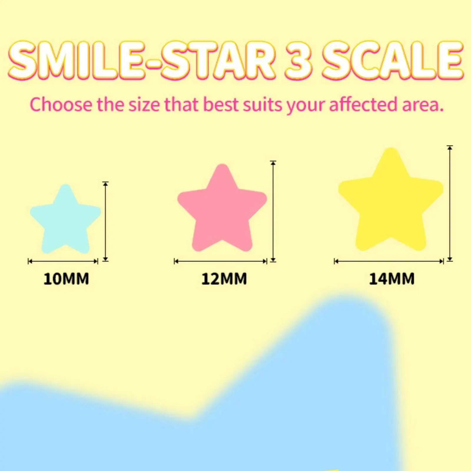 40pcs Colorful Hydrocolloid Face Tattoo Stickers Star Smile Pimple Patches Long Lasting All Day Facial Body Art