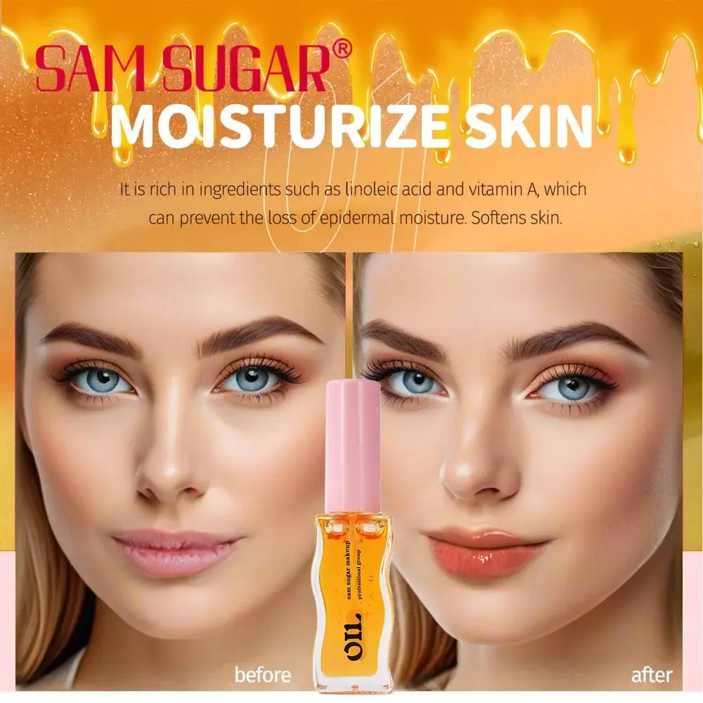 Fruit Honey Essence Lip Oil Long Lasting Moisturizing Fades Lip Lines Care Transparent Pearlescent Gloss