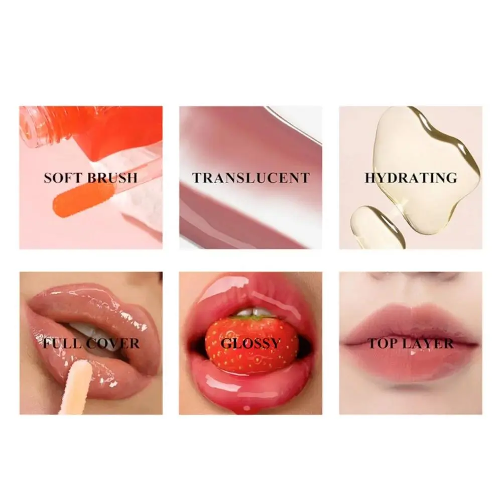 Fruit Honey Essence Lip Oil Long Lasting Moisturizing Fades Lip Lines Care Transparent Pearlescent Gloss