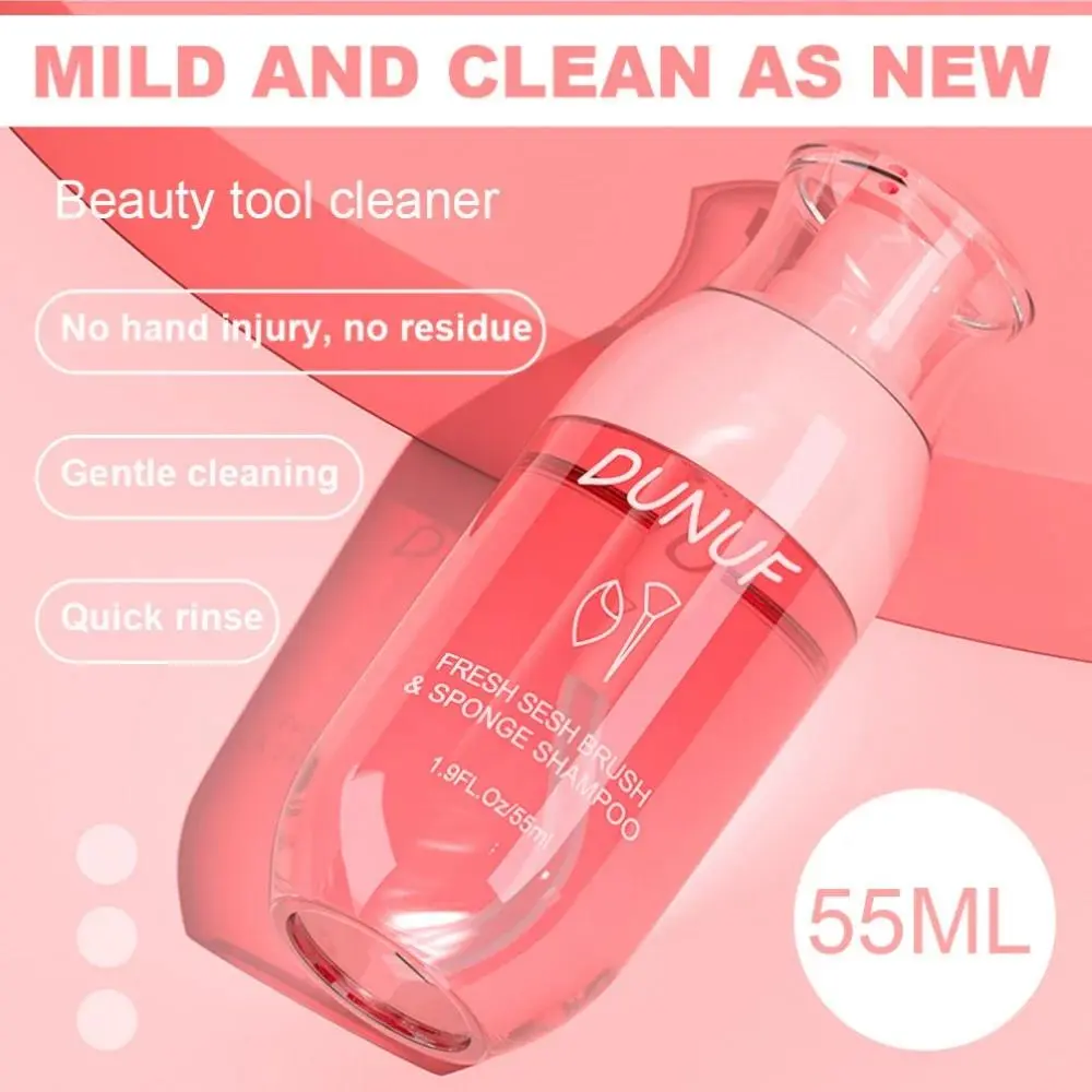 Strawberry Scented Makeup Brush Cleaner Quick Rinse No Residue for Beauty Tools Sponge Powder Puff Cosmetic Cleaning Solution